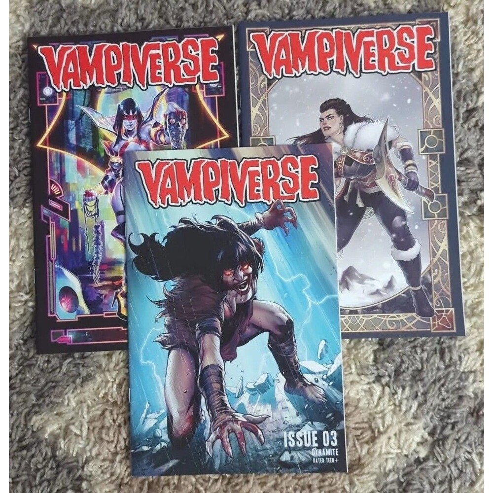 Lot Of 3 2021 Dynamite Vampiverse Comics #2 And #3 With Variant